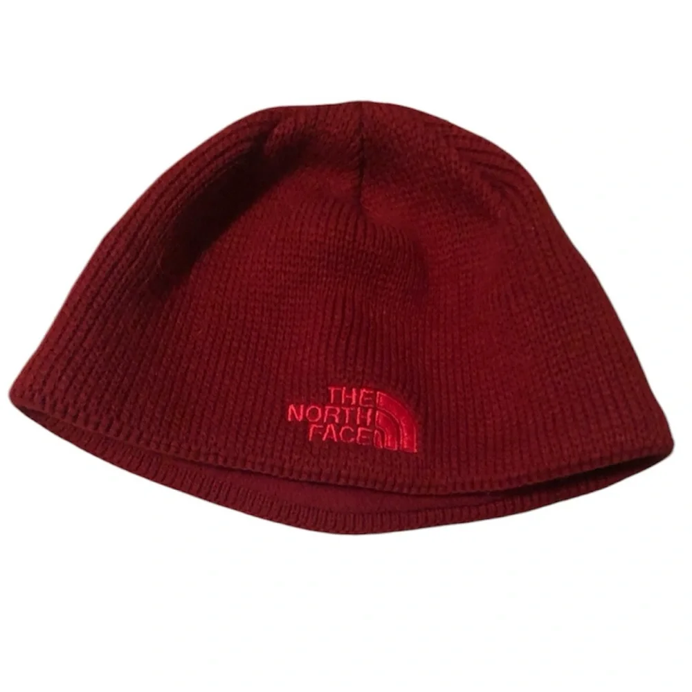 The North Face• Kid’s Red Knit Fleece Inner Beanie Hat